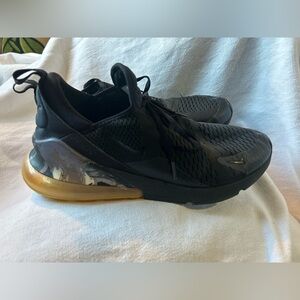 Nike RARE Air Max 270 Camo Sunset Men's Black and Gold Sneakers 13